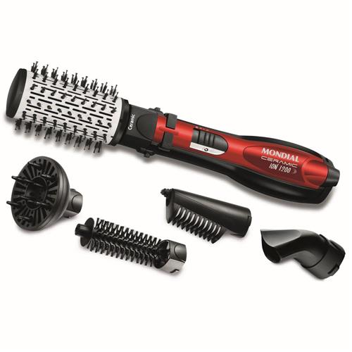 Escova Rotativa Mondial Ceramic Íon Vermelha 1200W Menor preço em Escova Rotativa Mondial Ceramic Íon Vermelha 1200W